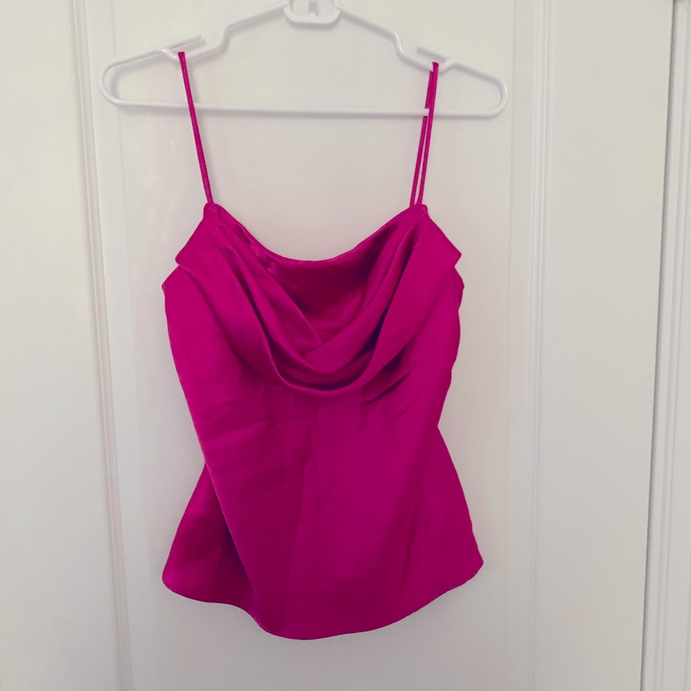Silk fuchsia top
